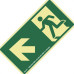 Placa Sinalizacao Pvc 20X30 ''Saida Seta Sobe Esquerda Fluorescente'' 250Ch