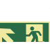 Placa Sinalizacao Pvc 20X30 ''Saida Seta Sobe Esquerda Fluorescente'' 250Ch