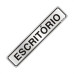 Placa Sinalizacao Aluminio 05X25 ''Escritorio'' 100Aw