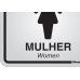 Placa Sinalizacao Aluminio 15X15 ''Sanitario Feminino'' 120Ad