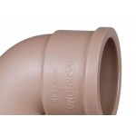 Cotovelo Marrom Krona Liso Liso 50Mm X 90 428 - Kit C/25 