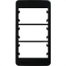 Margirius Placa P/Condulete 3P C/Sup Sleek Eb