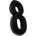 Deplasti Numero  3D Preto 8 13Cm