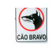 Look Placa Sinalizacao 20X30 Cao Bravo