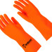 Imbat Luva Latex  Forrada Laranja 08 - Kit C/12 Pr