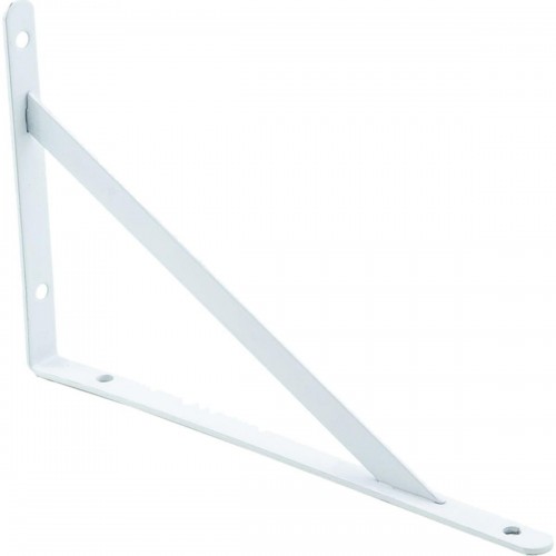 Suporte Prateleira Mao Francesa Thompson Forte 30Cm Branco - Kit C/12 Peças