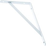 Suporte Prateleira Mao Francesa Thompson Forte 30Cm Branco - Kit C/12 Peças