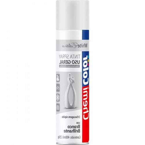 Spray Chemicolor Branco Brilhante 400Ml/250G.