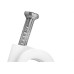 Grampo Para Fio Sforplast Coaxial Branco Rg-6 Com 100 Pecas