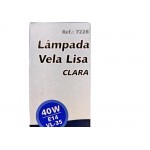 Lampada Vela Lisa Brasfort 40Wx127V. Clara - Kit C/10 Peças