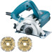 Serra Marmore Makita 1300Wx220V. + 2 Discos - 4100Nh3Zx2