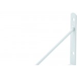 Suporte Prateleira Mao Francesa Podium Forte 25Cm Branco - Kit C/12 Peças