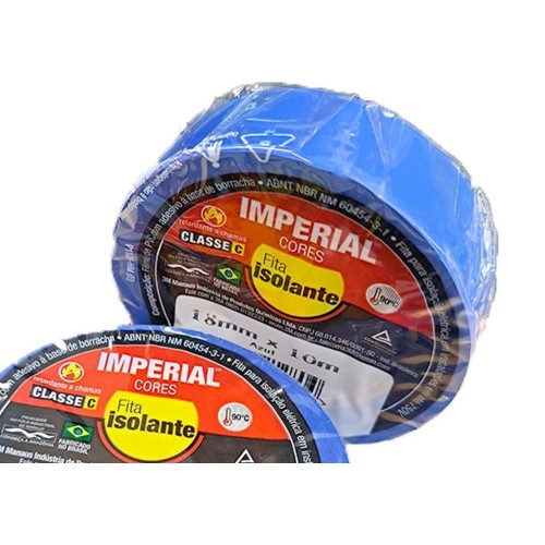 Fita Isolante 3M Imperial. 10M Azul - Kit C/10 Peças