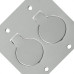 Placa Para Piso Inox 4X4 Olivo Com 2 Modulos Rj11