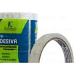 Fita Adesiva Embalagem Koretec Transparente 12Mm X 40M - Kit C/10 Peças