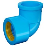 Joelho Azul Com Bucha Latao Fortlev 25Mm X 3/4'' - Kit C/20 Peças