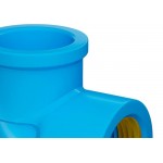 Joelho Azul Com Bucha Latao Fortlev 25Mm X 3/4'' - Kit C/20 Peças