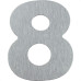 Numero Residencial Atlas Escovado No.8 - 12,5Cm