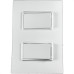 Kit C/3 - Conjunto Ilumi Vivaz Branco Com Placa 2 Simples...