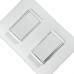 Kit C/3 - Conjunto Ilumi Vivaz Branco Com Placa 2 Simples...