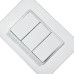 Kit C/4 - Conjunto Ilumi Vivaz Branco Com Placa 3 Simples...