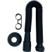 Sifao Sanfonado Extensivel Censi Preto Fosco 1,5M Com Suporte E Canopla ( Pia - Tanque - Lavatorio ) - 7211