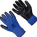 Luva Malha Kalipso Banho Nitrilico Nbr Wave Azul/Preta 8 - M - Kit C/12 Pares