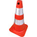 Cone Sinalizacao Plastcor Flexivel 50Cm Laranja Refletivo