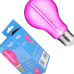 Lampada Filamento De Led Elgin A60 - 1W. 50Lm E-27 Bivolt Rosa