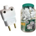 Pino Prensa Cabo Ilumi 2 Polos 10A. Branco Pote Com 60 Pecas 14240Pg