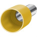 Terminal Tubular Ilhos Isolado Simples Sforplast 25Mm Comprimento 22Mm - Amarelo