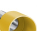 Terminal Tubular Ilhos Isolado Simples Sforplast 25Mm Comprimento 22Mm - Amarelo