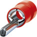 Terminal Pino Pre-Isolado Sforplast 10Mm Comprimento 15Mm - Vermelho Pacote Com 50 Pecas