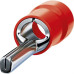Terminal Pino Pre-Isolado Sforplast 35Mm Comprimento 17Mm - Vermelho Pacote Com 25 Pecas