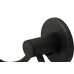 Acessorio Wc Hidrolar Faetto Cabide Duplo Preto Fosco - 10045