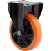 Rodizio Colson Base Fixa 50Mm Sem Trava Laranja - Flpb6237