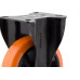 Rodizio Colson Base Fixa 75Mm Sem Trava Laranja - Flpb6240