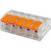 Conector Frontec Emenda 5 Polos - 4Mm - 32A. Pacote Com 25 Pecas - F32415/25