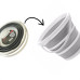Balde Retratil Powermaid Branco/Cinza 10L