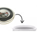 Balde Retratil Powermaid Branco/Cinza 10L