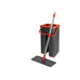 Mop Powermaid Lava E Seca Balde Vertical Refil Microfibra Cabo Aco Inox 125Cm - Vermelho/Cinza