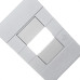 Placa Conjunto Dicompel Ritz Branca 4X2 - 1 Modulo Horizontal + Suporte - Rzb-2300/37