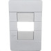 Placa Conjunto Dicompel Ritz Branca 4X2 - 2 Modulos Horizontais + Suporte - Rzb-2300/38
