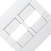 Placa Conjunto Dicompel Ritz Branca 4X4 - 2 Modulos Horizontais + Suporte - Rzb-2300/41