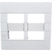 Placa Conjunto Dicompel Ritz Branca 4X4 - 4 Modulos Horizontais + Suporte - Rzb-2300/42