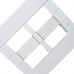 Placa Conjunto Dicompel Ritz Branca 4X4 - 4 Modulos Horizontais + Suporte - Rzb-2300/42