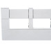 Placa Conjunto Dicompel Ritz Branca 4X4 - 4 Modulos Horizontais + Suporte - Rzb-2300/42