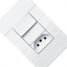 Conjunto Dicompel Ritz 1 Simples + Tomada 2P+T 10A. Branco - Rzb-2000/19