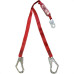 Talabarte ''Y'' Ultra Safe - Rosso Corax Com Mosquetao + Absorvedor De Energia 1,30M