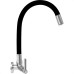 Torneira Bica Movel Pia Parede Metal Alpha 1168 - C-72 - 1/4 Volta Preta